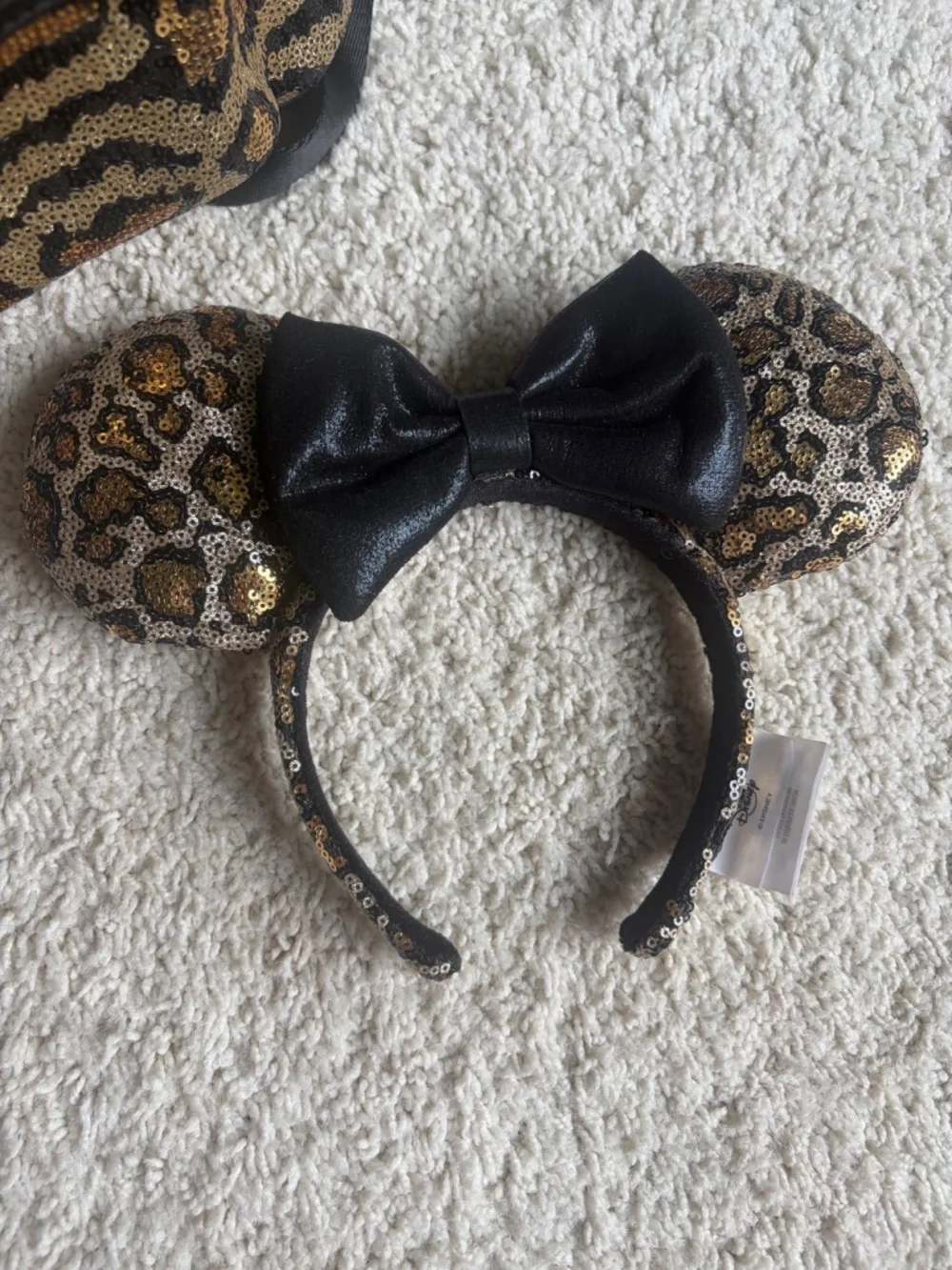 Disney leopard print loungefly bag and headband matching